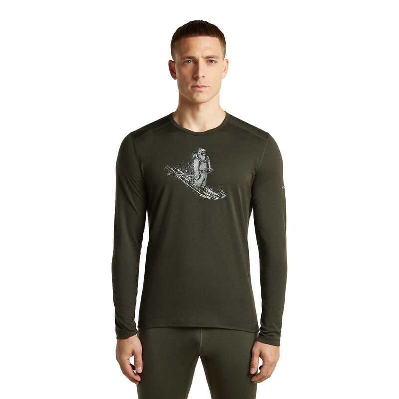 Icebreaker M Merino 200 Oasis LS Crewe Skiing Yeti image number 0